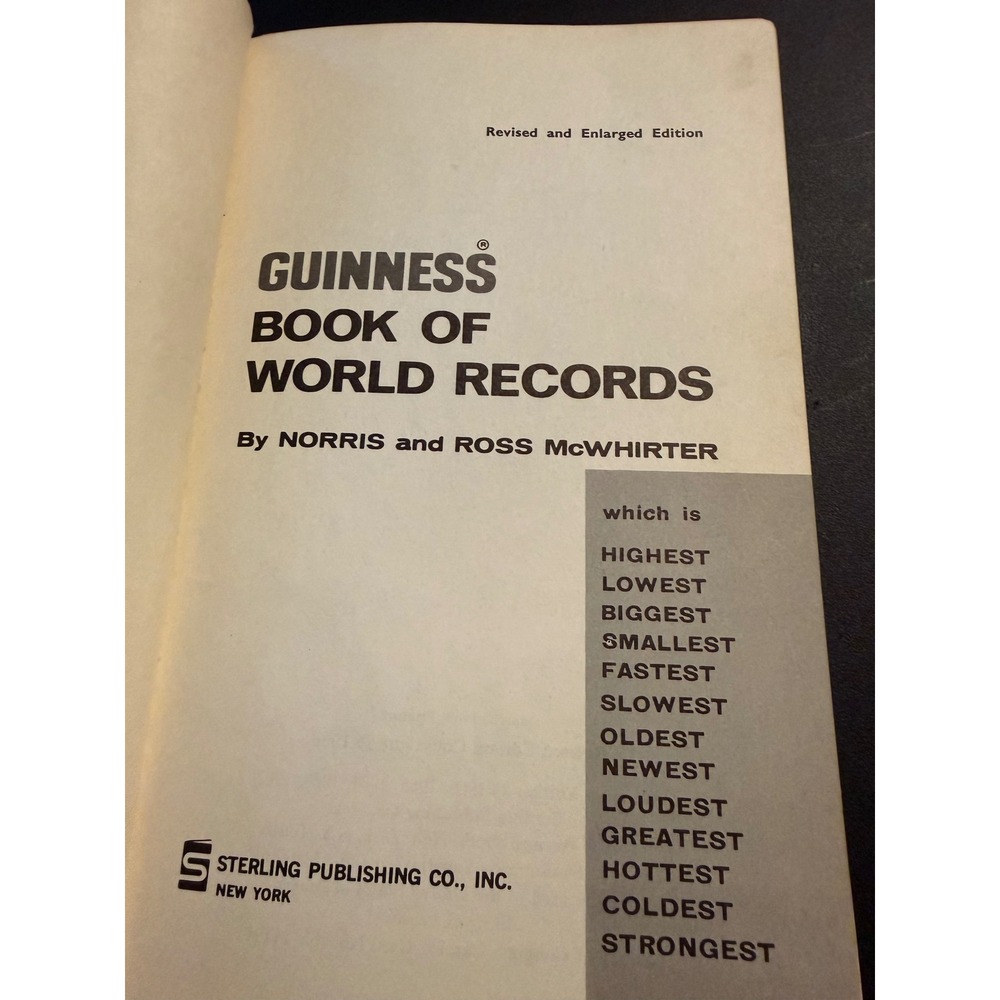 Guinness Book of World Records Norris Ross McWhirter Sterling Hardcover Vintage - Picture 4 of 7